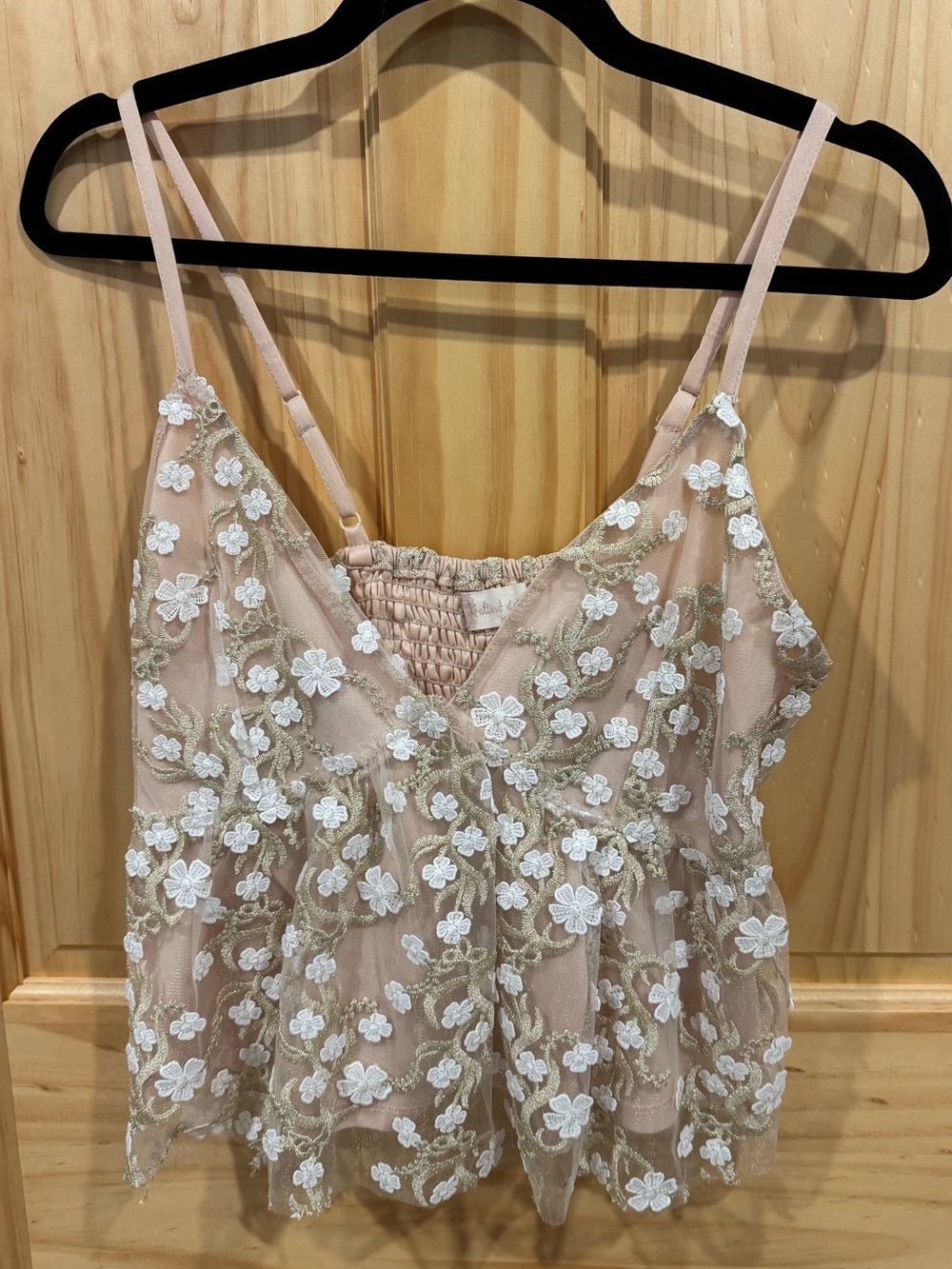 Altar'd State Cream Floral Lace Appliqué Camisole